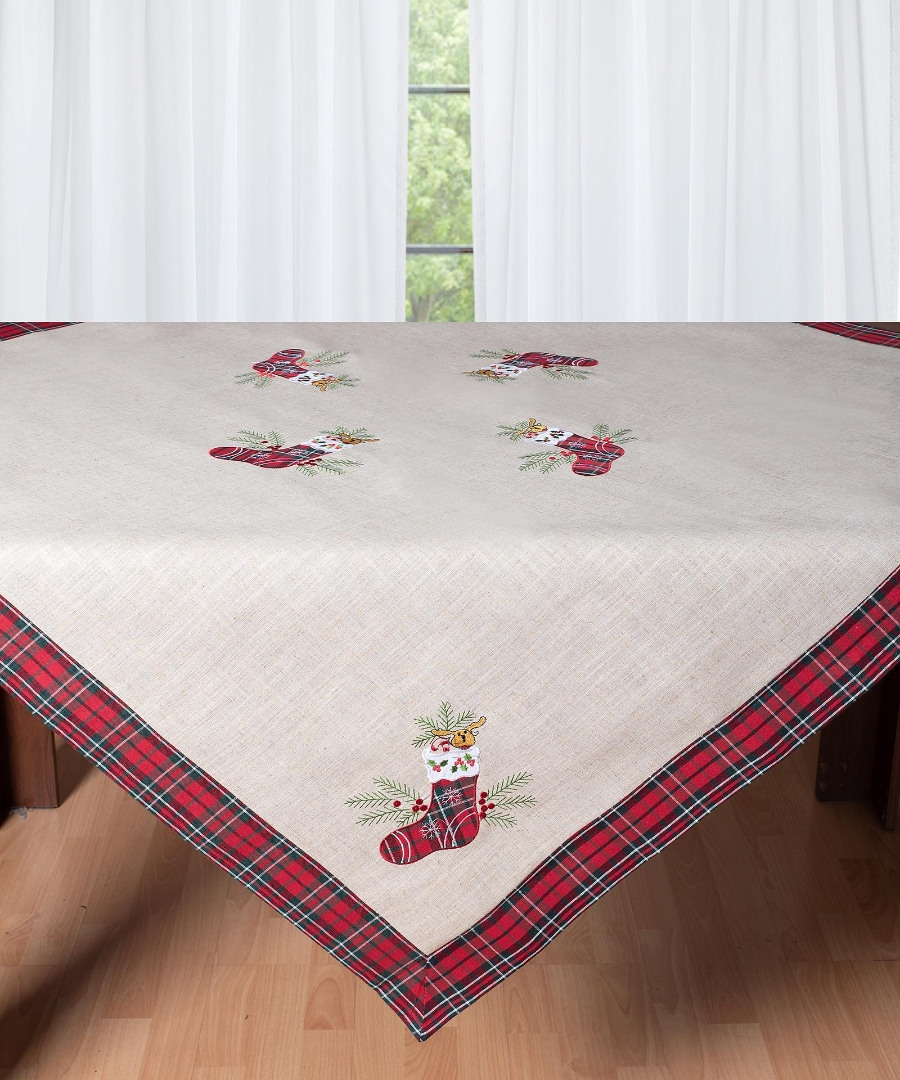 χριστουγεννιάτικο τραπεζοκαρέ ( 140cm x 140cm) 4079