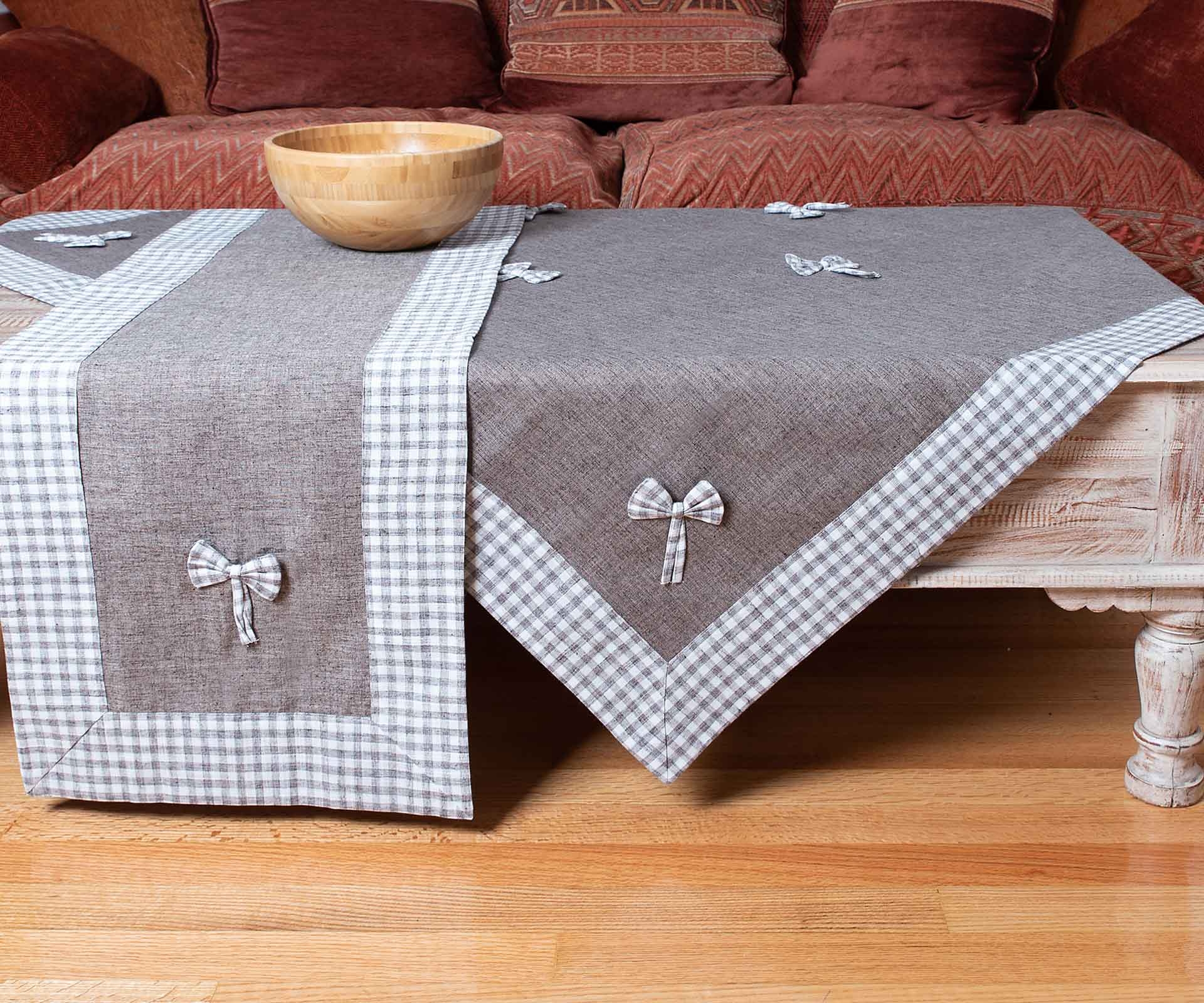 καρέ (90cm x 90cm) bow καφέ