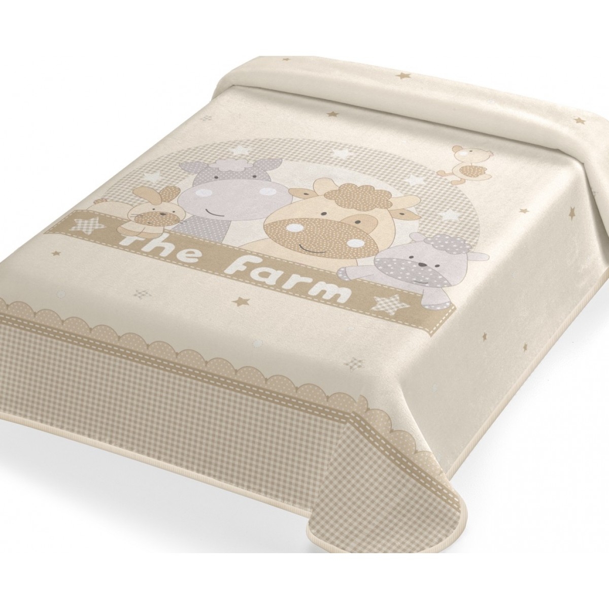 ΚΟΥΒΕΡΤΑ ΙΣΠΑΝΙΑΣ ΚΟΥΝΙΑΣ 110X140 BELPLA STER 664 BEIGE