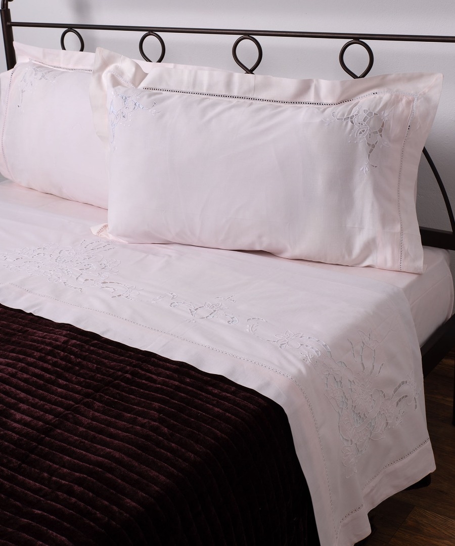 ΧΕΙΡΟΠΟΙΗΤΟ ΚΟΦΤΟ ΣΕΝΤΟΝΙ 800 ΤΕΣΣΑΡΩΝ ΤΕΜΑΧΙΩΝ (225CM X 270CM) ΡΟΖ