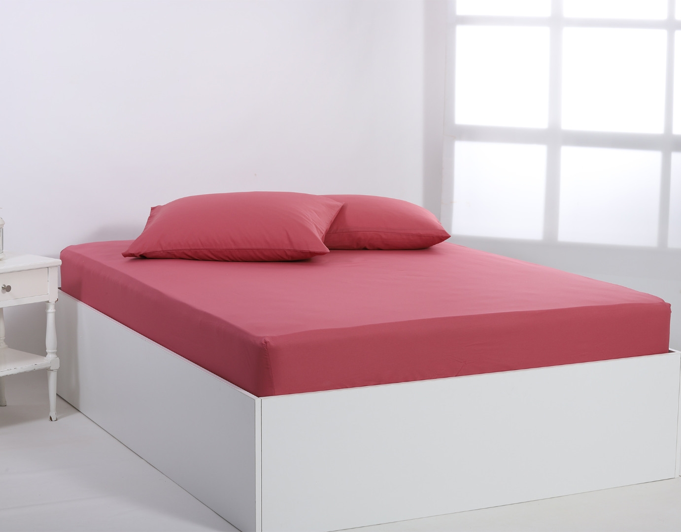 Βαμβακερό σεντόνι essentials (105cm x 200cm + 35cm) baroque rose