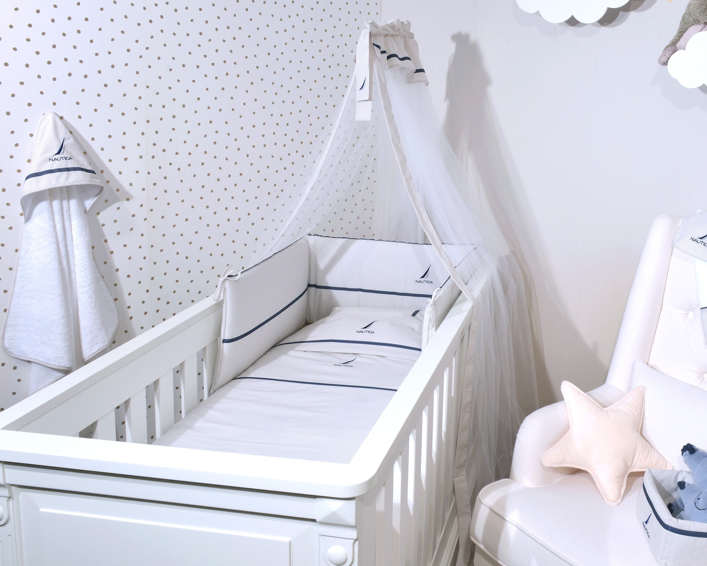 Σετ Προίκας 4 τεμαχίων Design 924 Μπεζ - Καρρώ