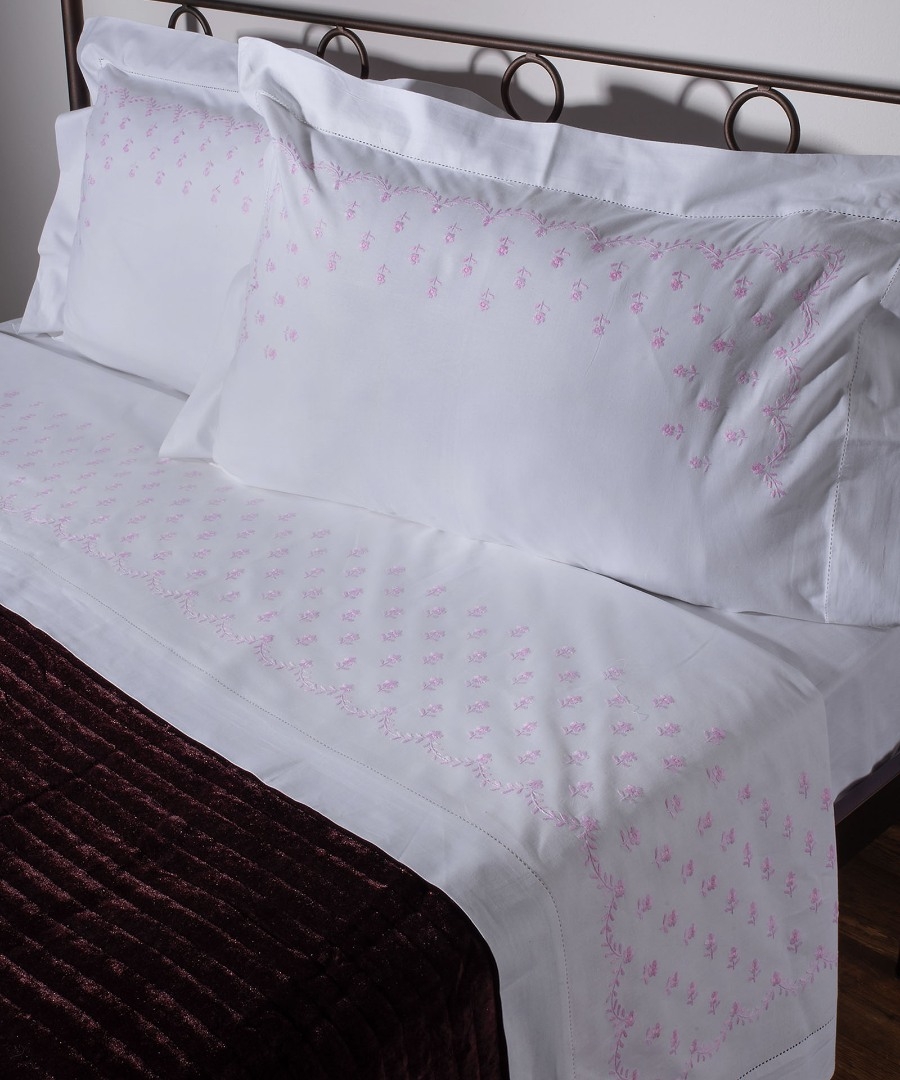 ΧΕΙΡΟΠΟΙΗΤΟ ΣΕΝΤΟΝΙ ΜΕ ΚΕΝΤΗΜΑ 2806B ΤΕΣΣΑΡΩΝ ΤΕΜΑΧΙΩΝ (225CM X 270CM) ΛΕΥΚΟ ΡΟΖ