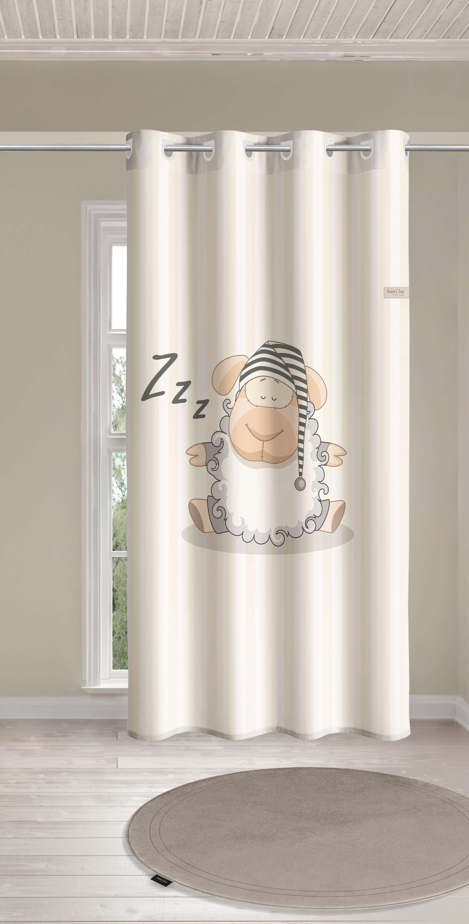 Παιδική & Βρεφική Κουρτίνα Soft-Touch Aldo με Τρουκς 