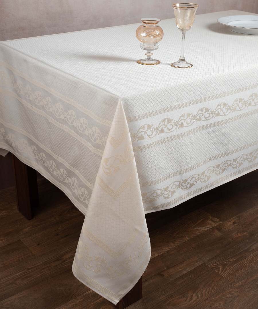 Ζακάρ τραπεζομάντηλο 1385 (154cm x 213cm) ivory