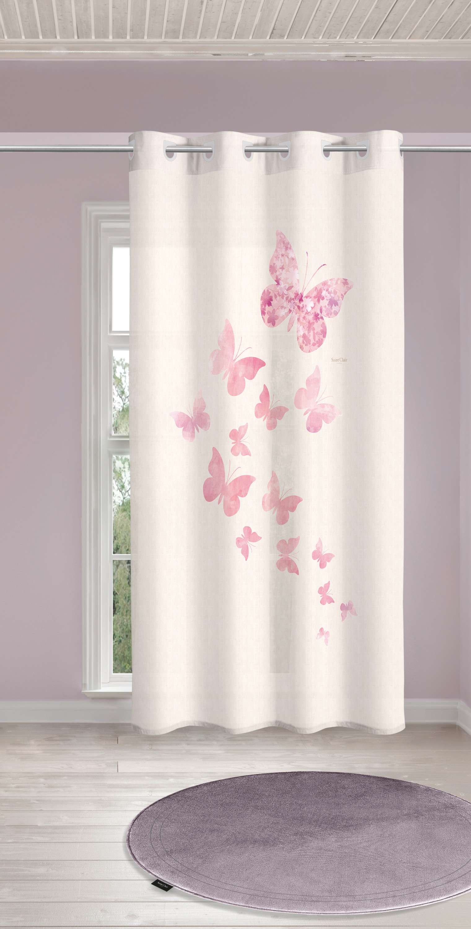 Παιδική & Βρεφική Κουρτίνα Soft-Touch Contessa με Τρουκς 