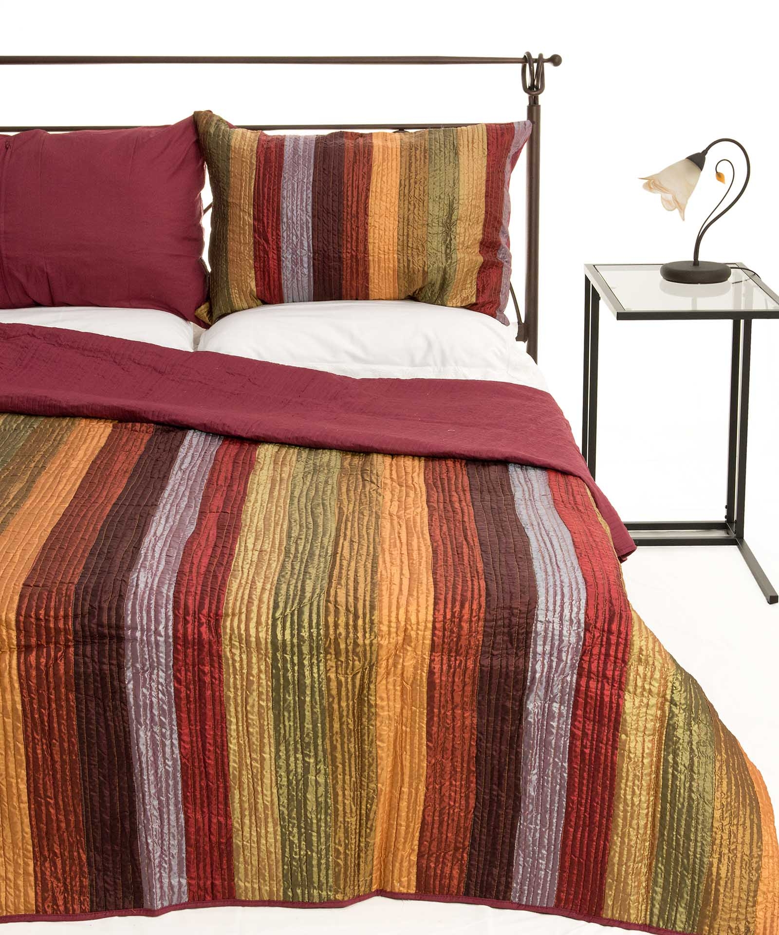 ΚΟΥΒΕΡΛΙ σετ (220cm x 240cm + 2 x 50cm x 70cm) 6329 μπορντώ