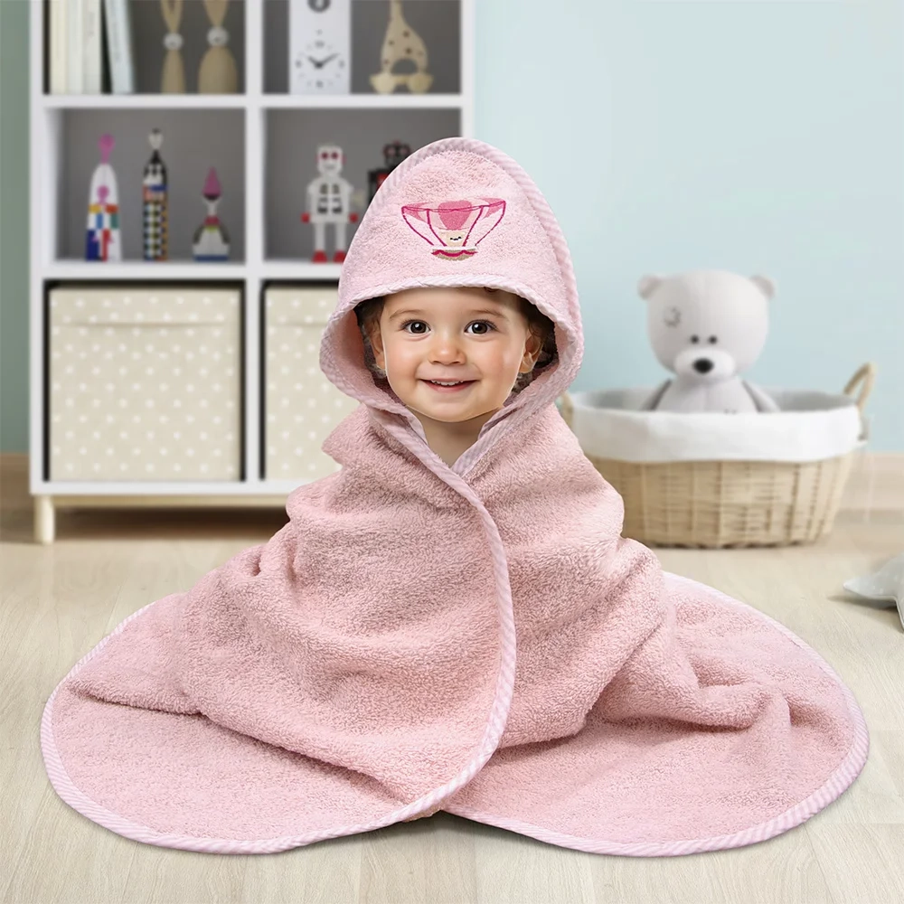 LINO Κάπα Βρεφική (75x75) Paloncino Ροζ