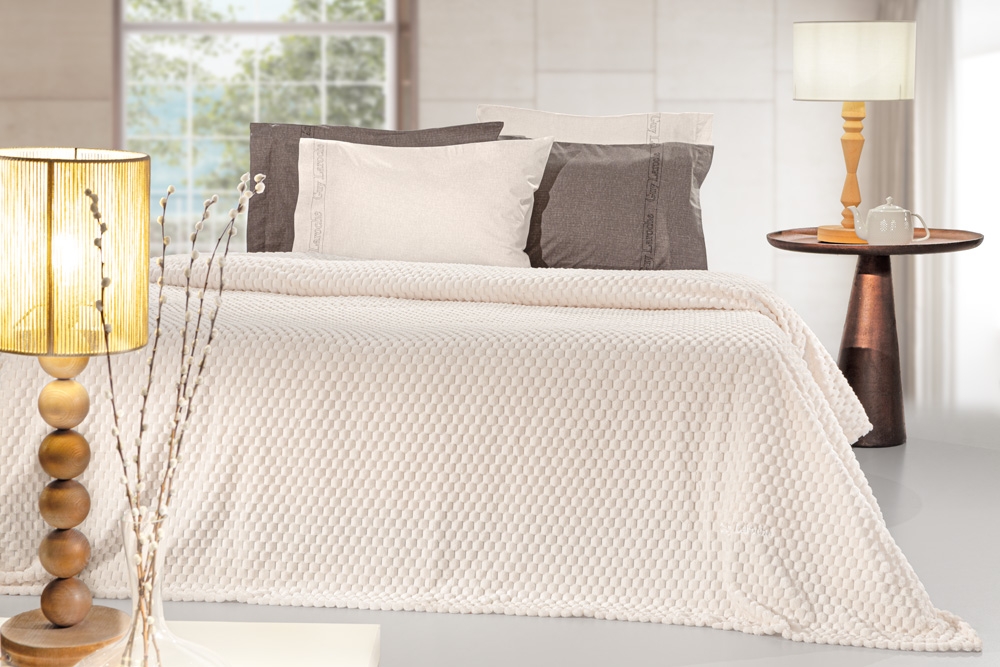 Σετ 2τμχ Κουβέρτα Smoothie Ivory 