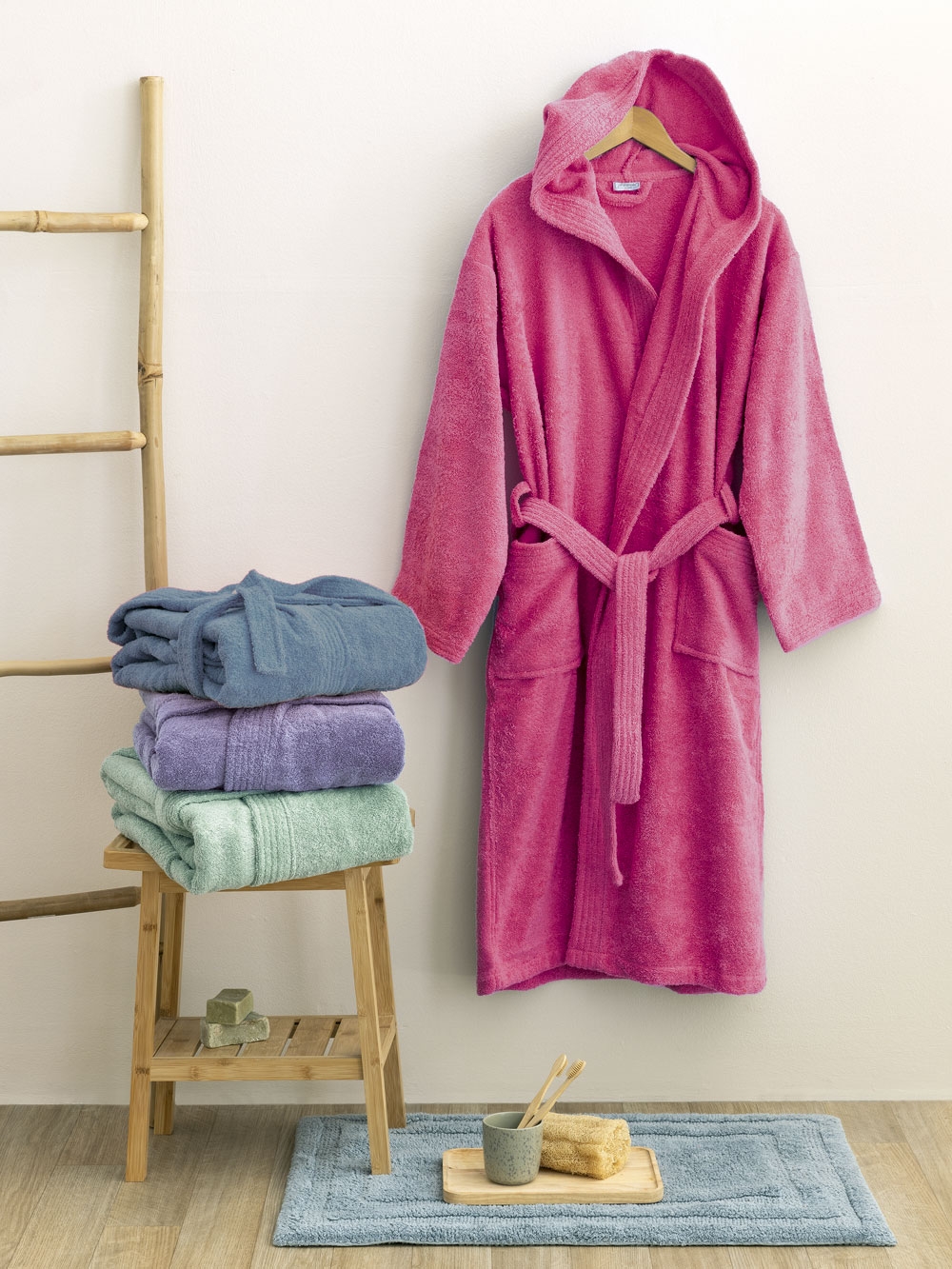 Μπουρνούζι με Κουκούλα Kids Bath JUNIOR FUCSHIA 10-12