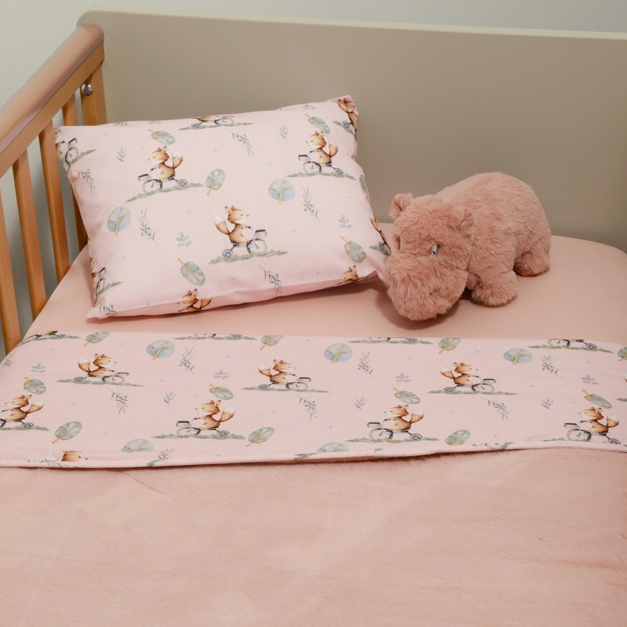 Minky ΝEW Κουβέρτα Λίκνου Διπλής Όψης 75x95 Des.426 Oliver Baby