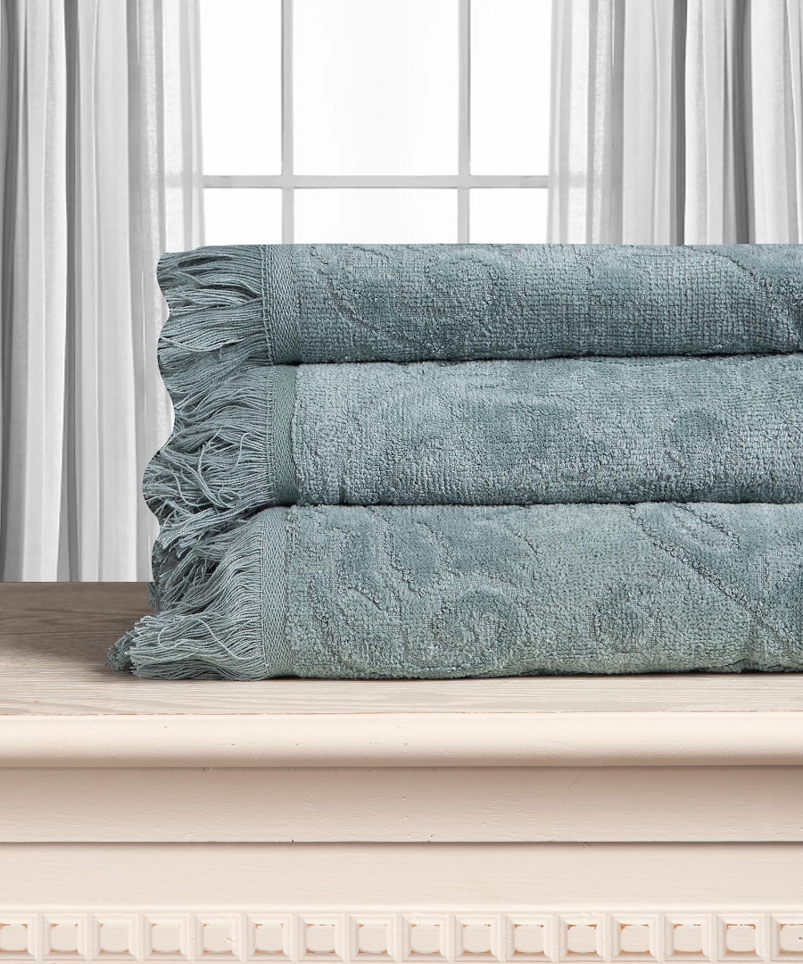 Βαμβακερή ζακάρ πετσέτα ALICIA 520gsm (40cm x 60cm) πράσινο