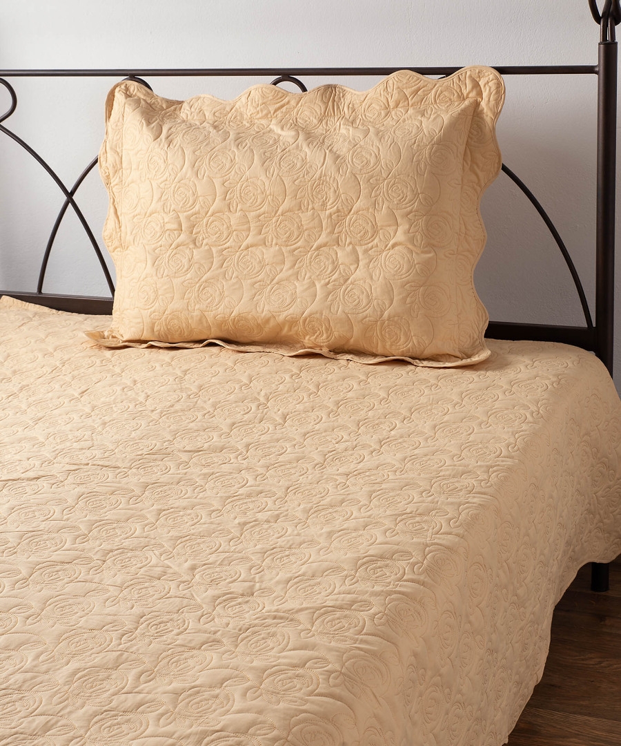 ΚΟΥΒΕΡΛΙ σετ (160cm x 220cm + 1 x 50cm x 70cm) M110 χρυσό