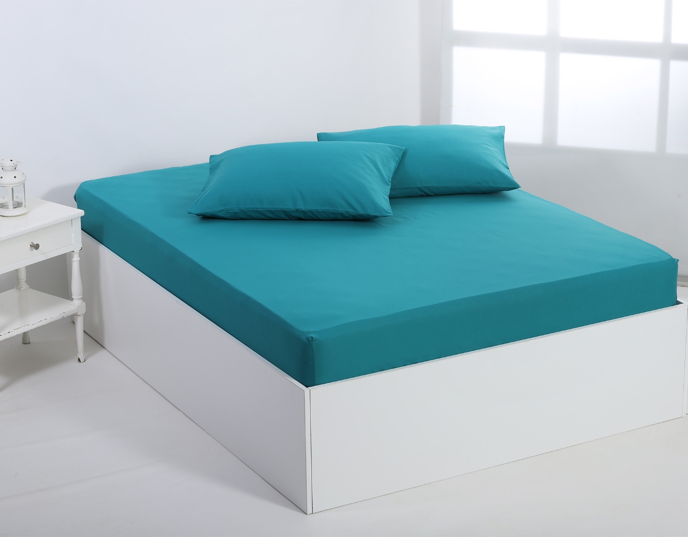 Βαμβακερό σεντόνι essentials (165cm x 267cm) teal blue