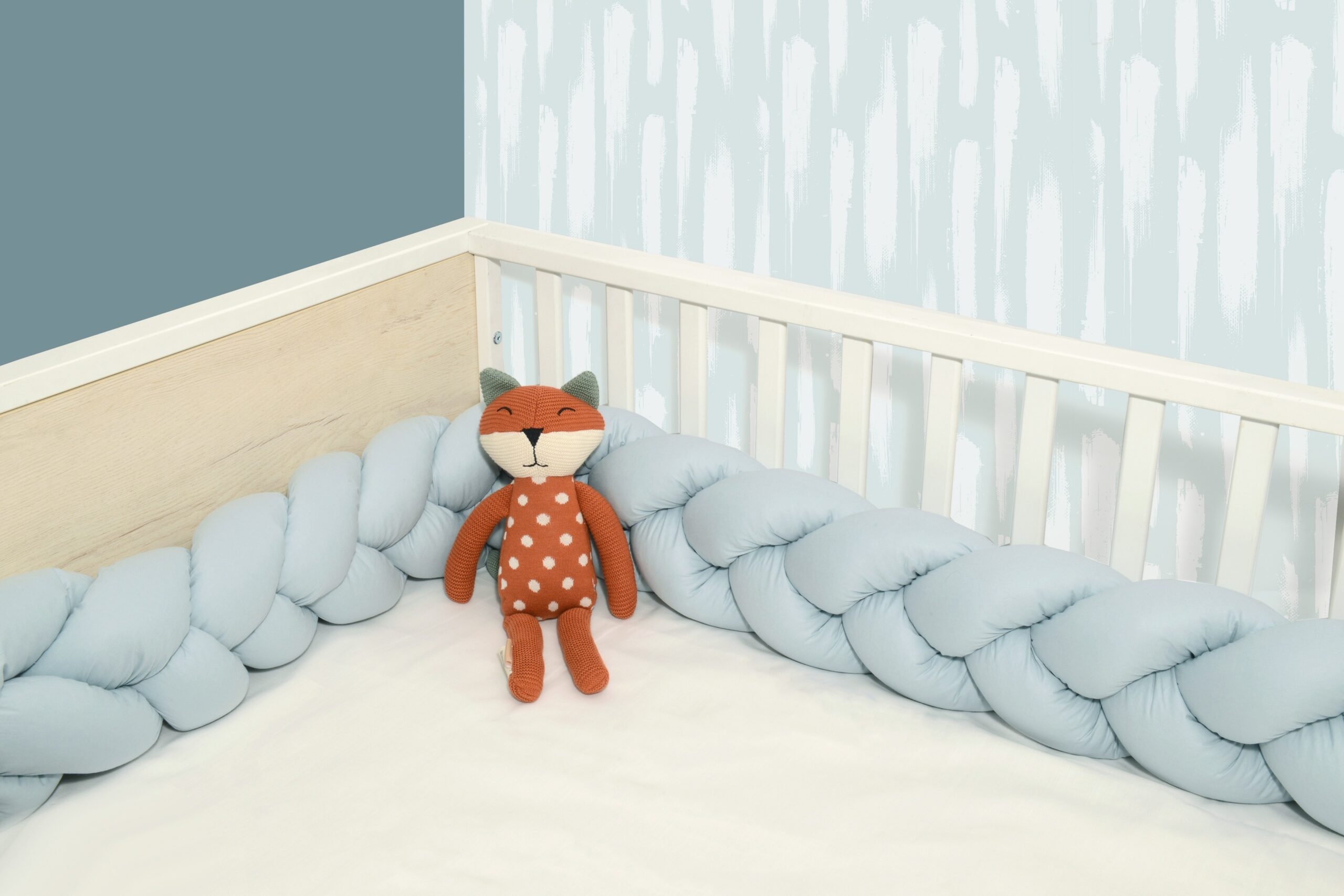 Πλεξούδα τριπλή βαμβακερή 20X200  με ειδική εσωτερική επένδυση Design 313 Oliver Baby