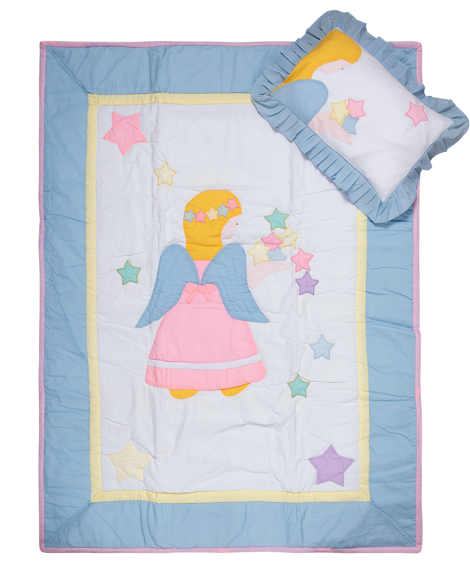 bebe κουβερτάκι ( 90cm x 120cm + 25cm x 35cm) bebe αγγελάκι