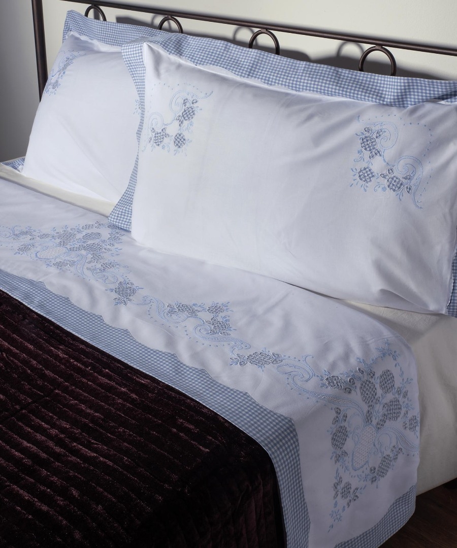 ΧΕΙΡΟΠΟΙΗΤΟ ΣΕΝΤΟΝΙ 644-1 ΤΡΙΩΝ ΤΕΜΑΧΙΩΝ (225CM X 270CM) ΣΙΕΛ