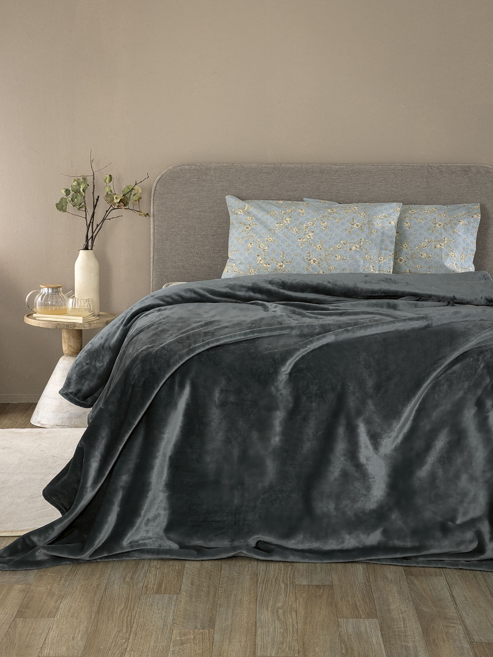 Κουβέρτα Fleece 160x220 LUCY COAL