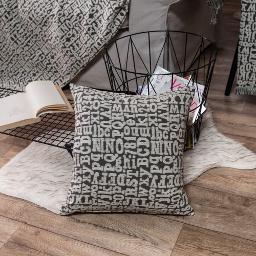 Μαξιλαροθήκη Letters 03 - 65x65cm δαπέδου με γέμιση 