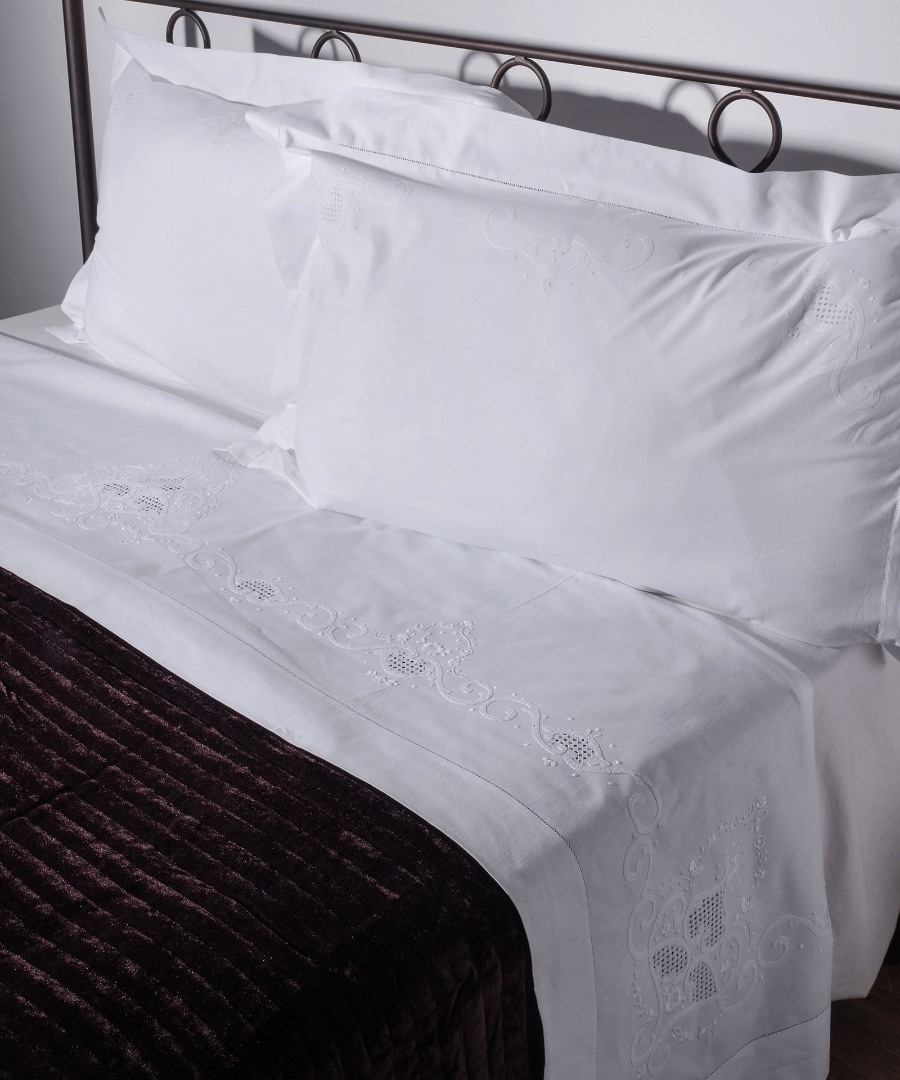 ΧΕΙΡΟΠΟΙΗΤΟ ΣΕΝΤΟΝΙ 4480 ΤΡΙΩΝ ΤΕΜΑΧΙΩΝ (225CM X 270CM) ΛΕΥΚΟ