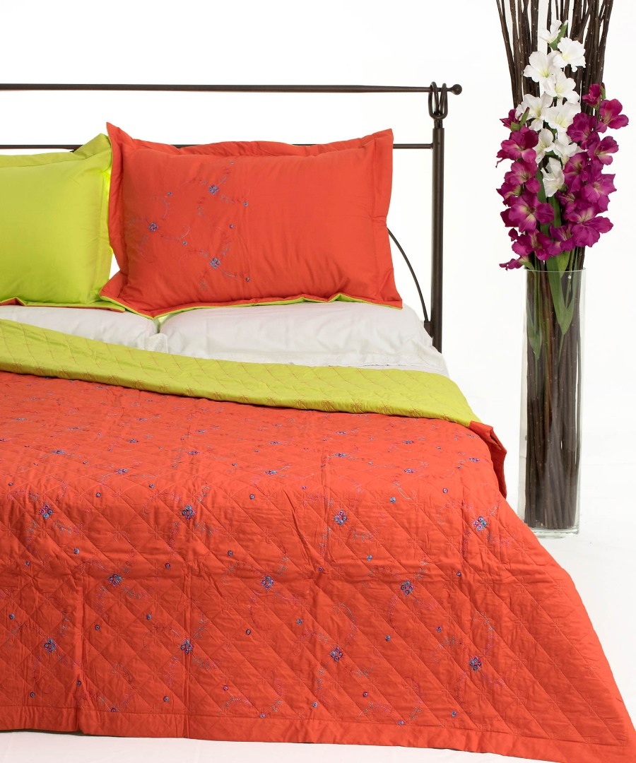 ΚΟΥΒΕΡΛΙ σετ (220cm x 240cm + 2 x 50cm x 70cm)  024 πορτοκαλί