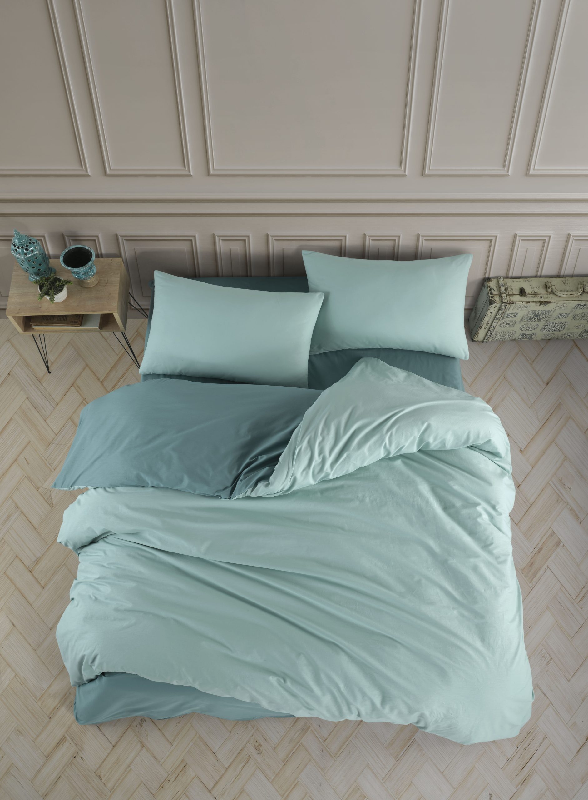 ΝΕΧΤ 3195 ΠΑΠΛΩΜΑ 100%CΟΤ 220X240 - 220X240, Μιντ