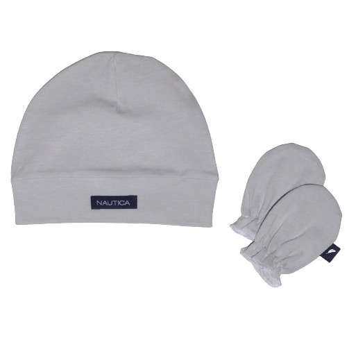 Σετ Σκουφάκι & 2 Γαντάκια Γκρι Ανοιχτό