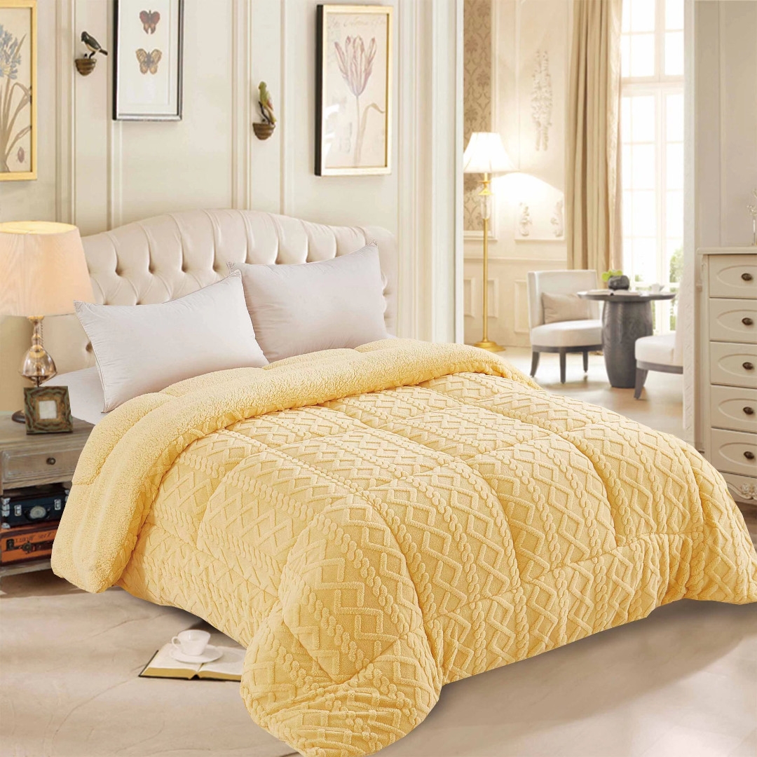 Κουβερτοπάπλωμα knitted (220cm x 240cm) κροκί