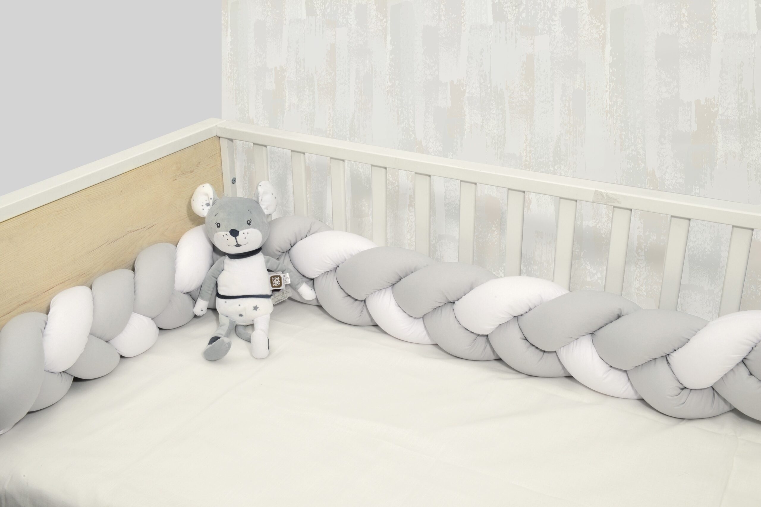 Πλεξούδα τριπλή βαμβακερή 20X200  με ειδική εσωτερική επένδυση Design 3150 Oliver Baby