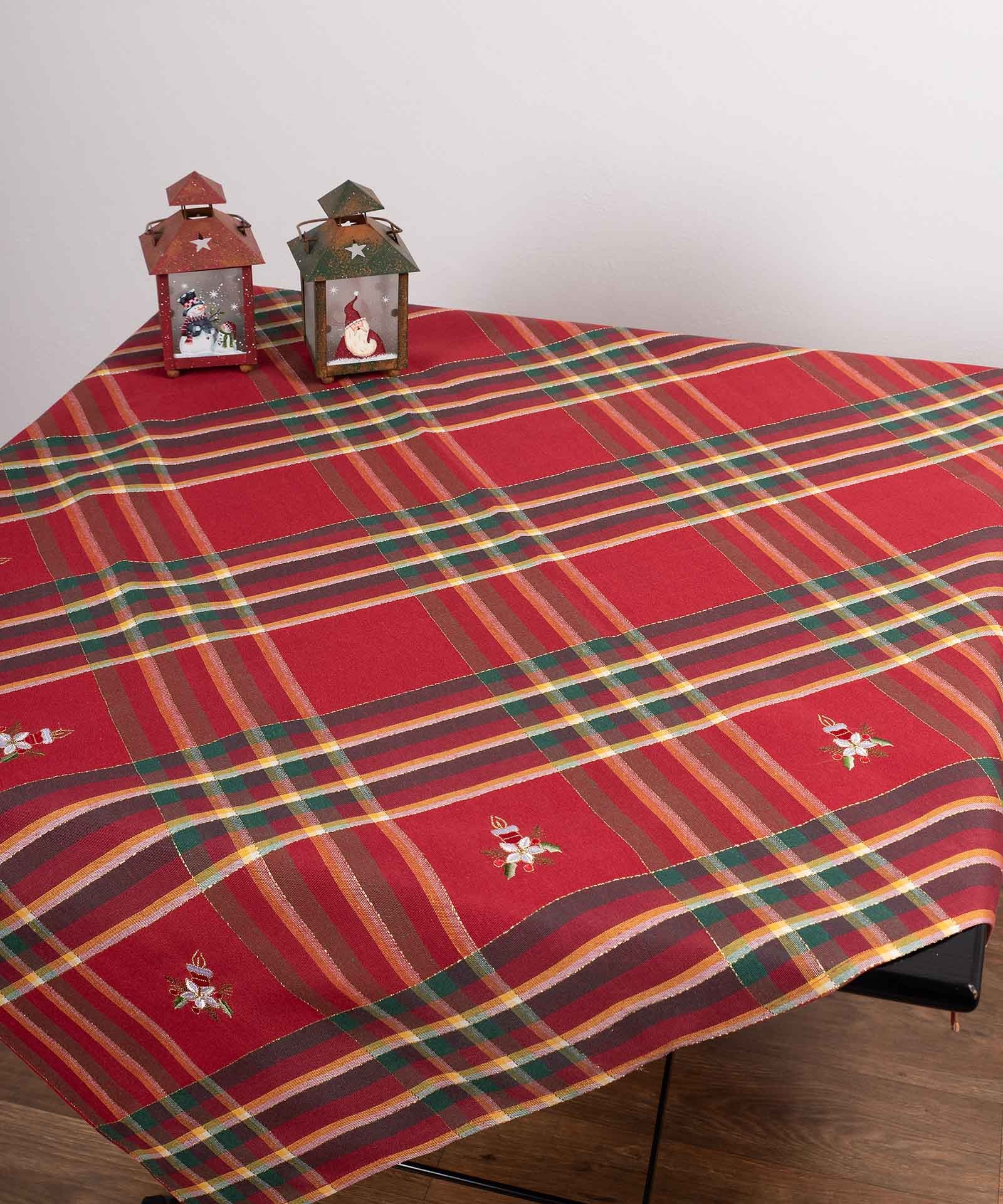 χριστουγεννιάτικο τραπεζομάντηλο (180cm x 180cm) 3190 κερί