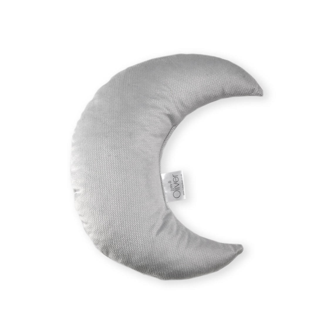 Oliver Baby Μαξιλάρι Διακοσμητικό Μισοφέγγαρο Βελουτέ Γκρι 30χ26