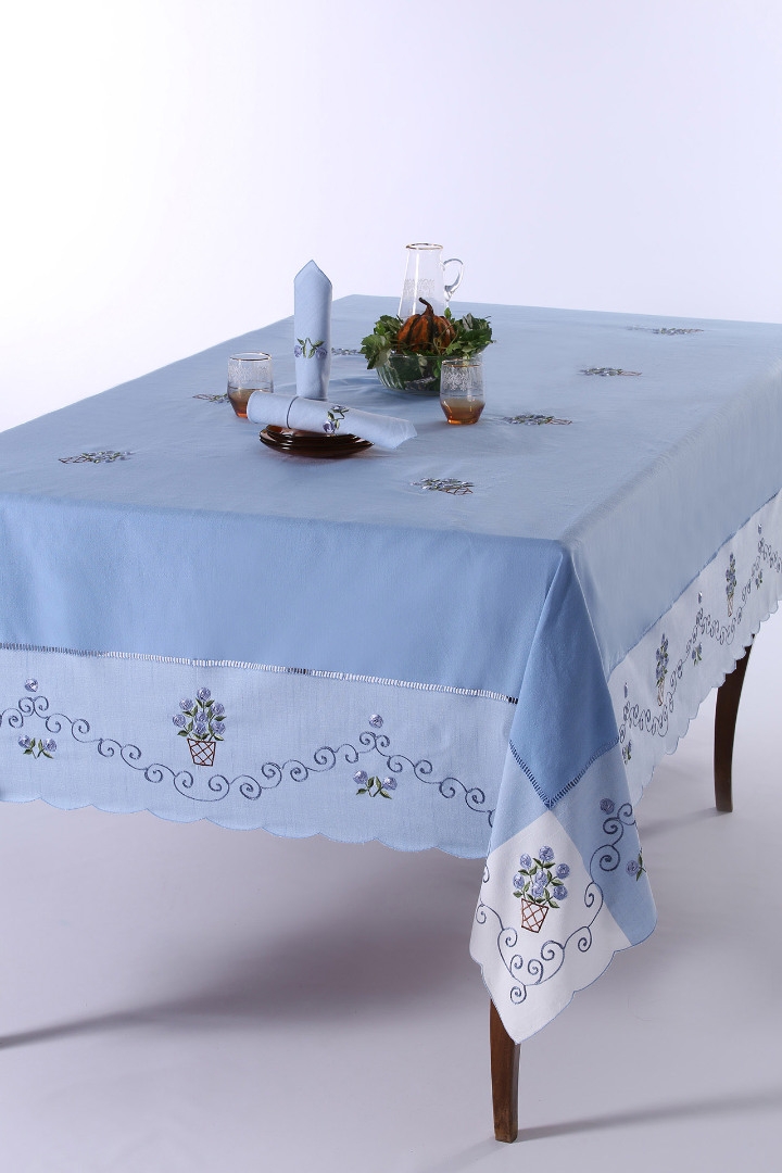 Τραπεζομάντηλο 569b (170cm x 270cm) σιέλ