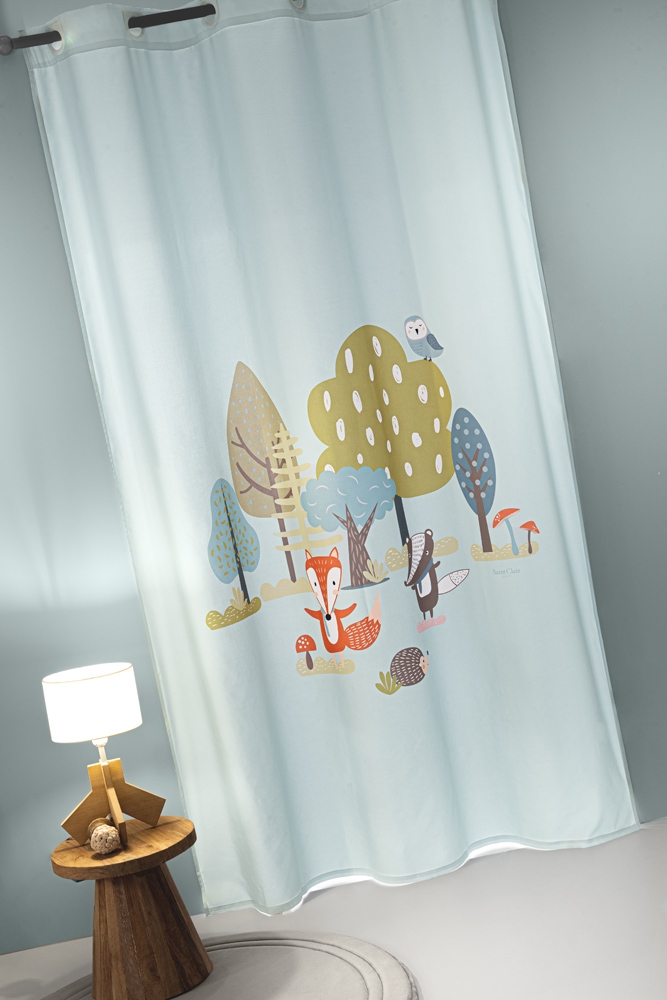 Κουρτίνα Soft - Touch Timber Mint με Τρουκς 