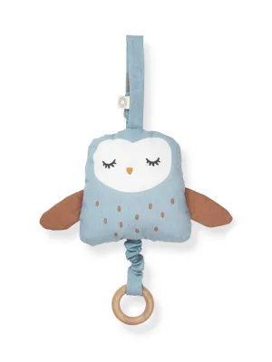 Μουσικό κουτί UGLA BLUE OWL από 100% οργανικό βαμβάκι