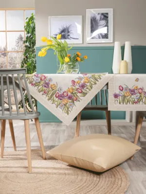 Καρέ &amp; Τραβέρσα Cambello (Σετ 2τεμ.) - 100x100cm &amp; 40x100cm