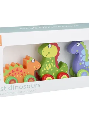 Σετ 3 Δεινόσαυροι Push & Pull - Orange Tree Toys