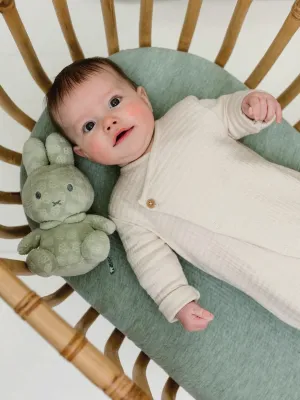 Λούτρινο Aπό Bελουτέ Ύφασμα 20cm Πράσινο Miffy Flowers