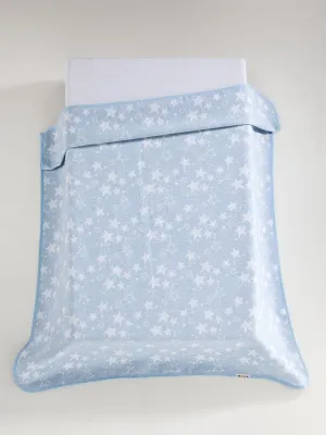 Κουβέρτα Ecology 80x110 cm Αστεράκια Γαλάζιο MORA