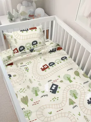 LINO BEBE ΣΕΤ ΣΕΝΤΟΝΙΑ FOREST EXPRESS GREEN 120X180