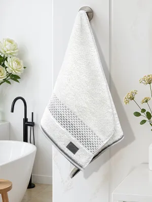 LINO Πετσέτα Προσώπου (50x90) Igalo Λευκό/Ασημί