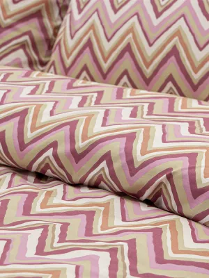 LINO Σετ Σεντόνια Με Λάστιχο (105x200+32) Flots Ροζ