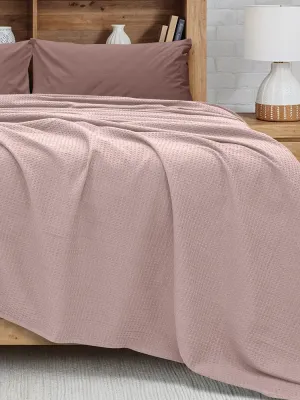 LINO Κουβέρτα King Size(240x260) Πικέ Cocoon Ροζ
