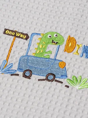 ΚΟΥΒΕΡΤΑ ΠΙΚΕ ΑΓΚΑΛΙΑΣ 80X110 ADAM HOME  DINOSAUROS GREY