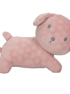 Λούτρινο Σκυλάκι Από Βελουτέ Ύφασμα 25cm Ροζ Miffy Flowers