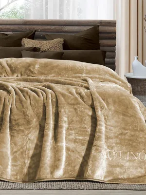 LINO ΚΟΥΒΕΡΤΑ VELLUT MOCCA 220X240