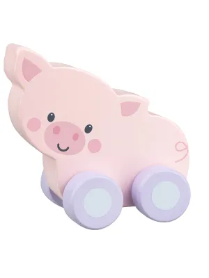 Γουρουνάκι  push & pull Orange Tree Toys