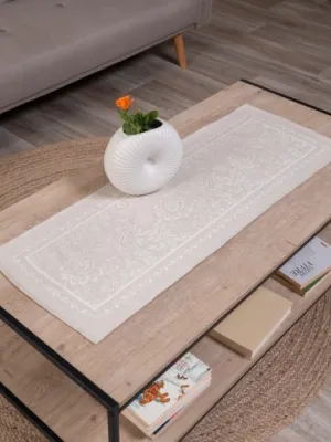 Καρέ &amp; Τραβέρσα Peony 01 Σετ 2 τεμαχίων - 100x100cm &amp; 40x100cm