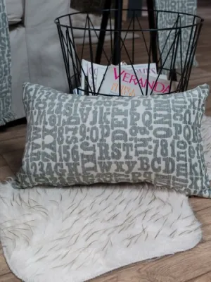 Μαξιλαροθήκη Letters 04 - 30x50cm με γέμιση