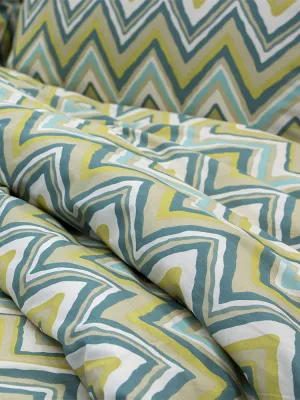 LINO Σετ Σεντόνια Υπέρδιπλα (240x260) Flots Πετρόλ