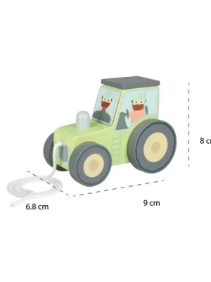 Τρακτέρ Push & Pull Farmyard Orange Tree Toys